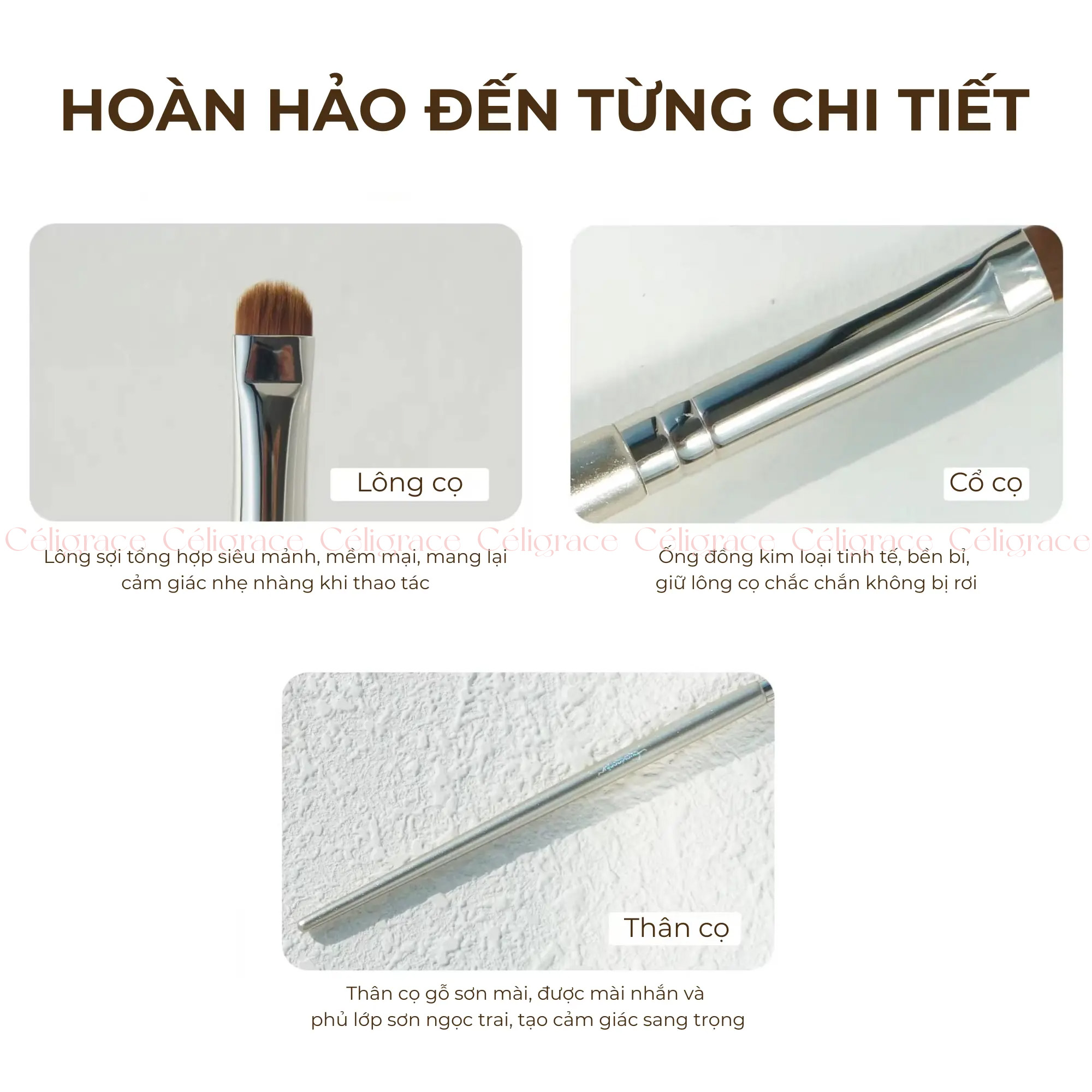Cọ Kẻ Mắt GUOXIAONIU Rose Gold Eyeliner Brush #336