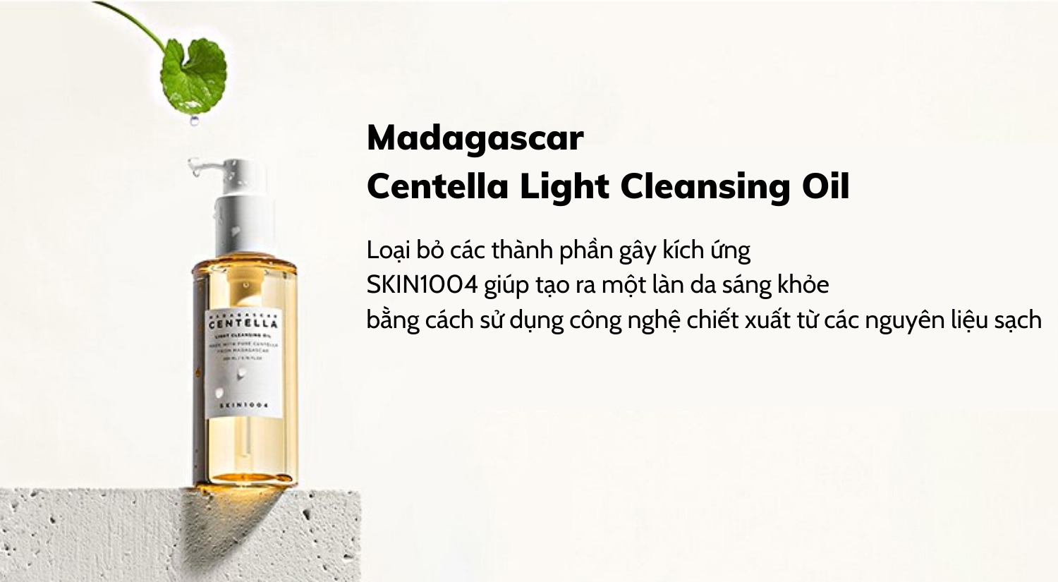 Dầu Tẩy Trang Skin1004 Làm Sạch Sâu, Dịu Nhẹ Chiết Xuất Rau Má Madagascar Centella Light Cleansing Oil 200ml