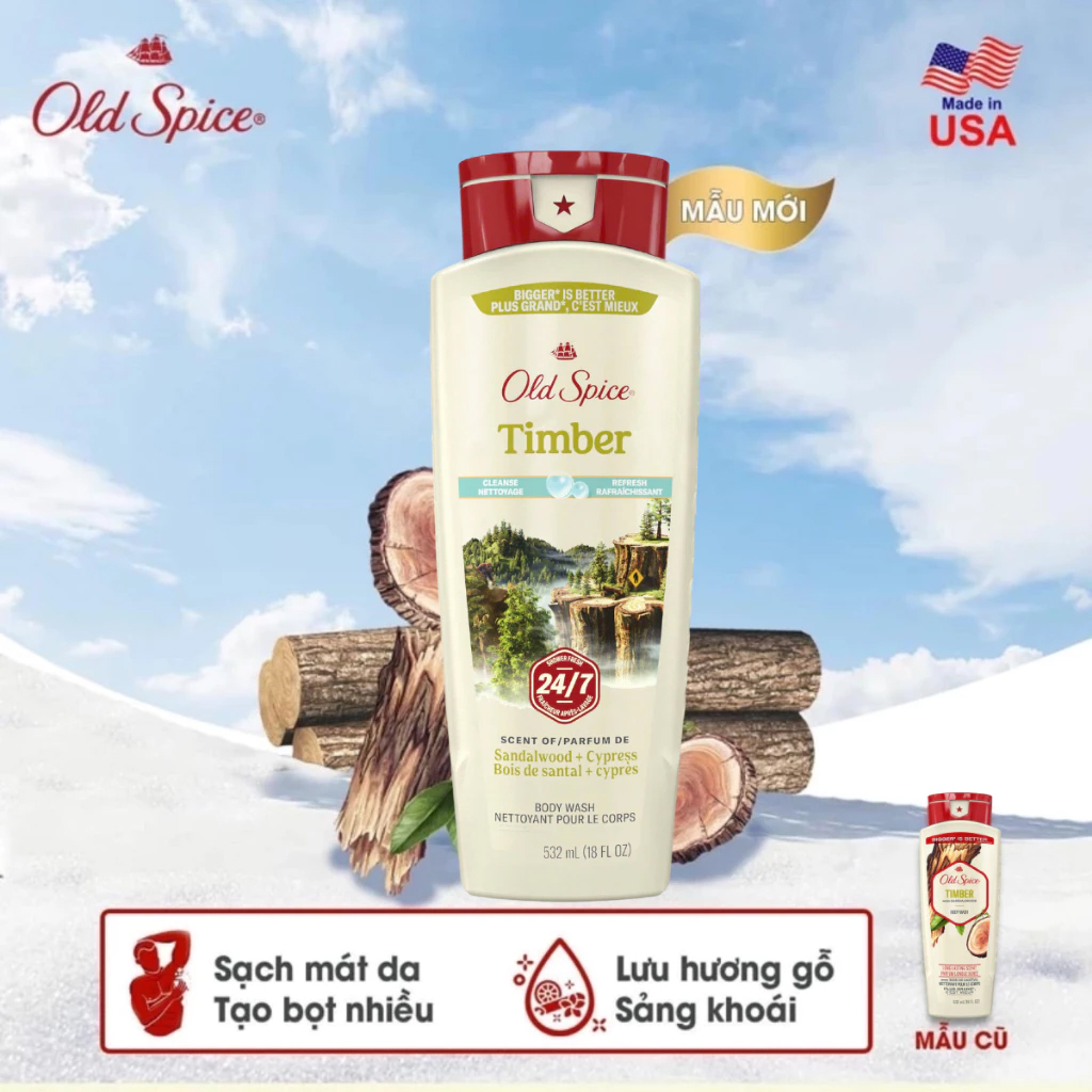 Sữa Tắm Old Spice Nhiều Mùi Hương Body Wash