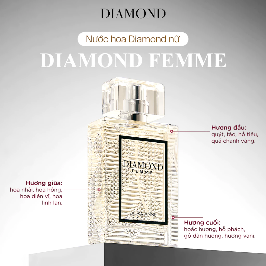 Nước Hoa Nữ Laura Anne Diamond Femme 45ml