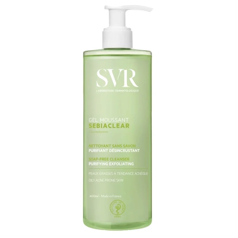 Gel Rửa Mặt SVR Không Chứa Xà Phòng Cho Da Dầu Mụn, Nhạy Cảm Sebiaclear Gel Moussant (Xanh Lá)