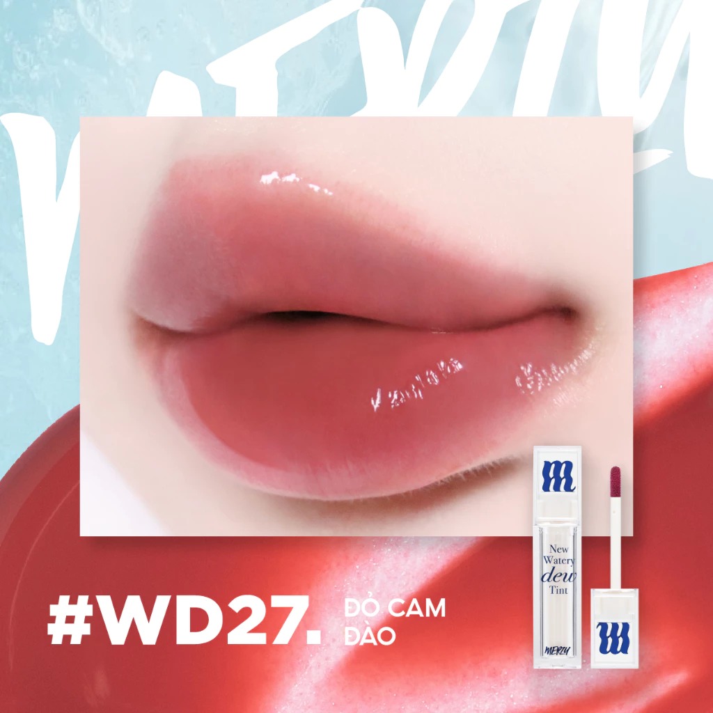 [New Dew] Son Tint Bóng Merzy Dạng Thạch, Bền Màu, Lâu Trôi Merzy New Watery Dew Tint 4g