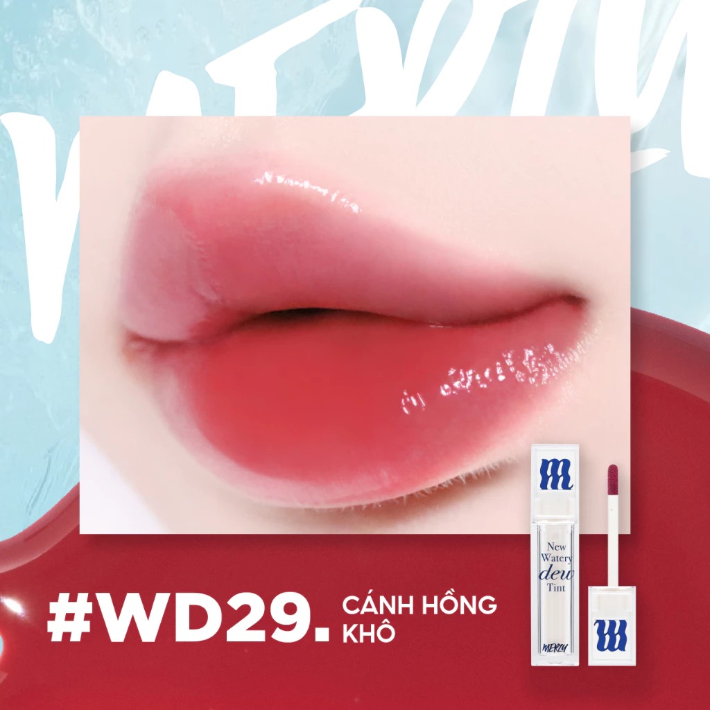 [New Dew] Son Tint Bóng Merzy Dạng Thạch, Bền Màu, Lâu Trôi Merzy New Watery Dew Tint 4g
