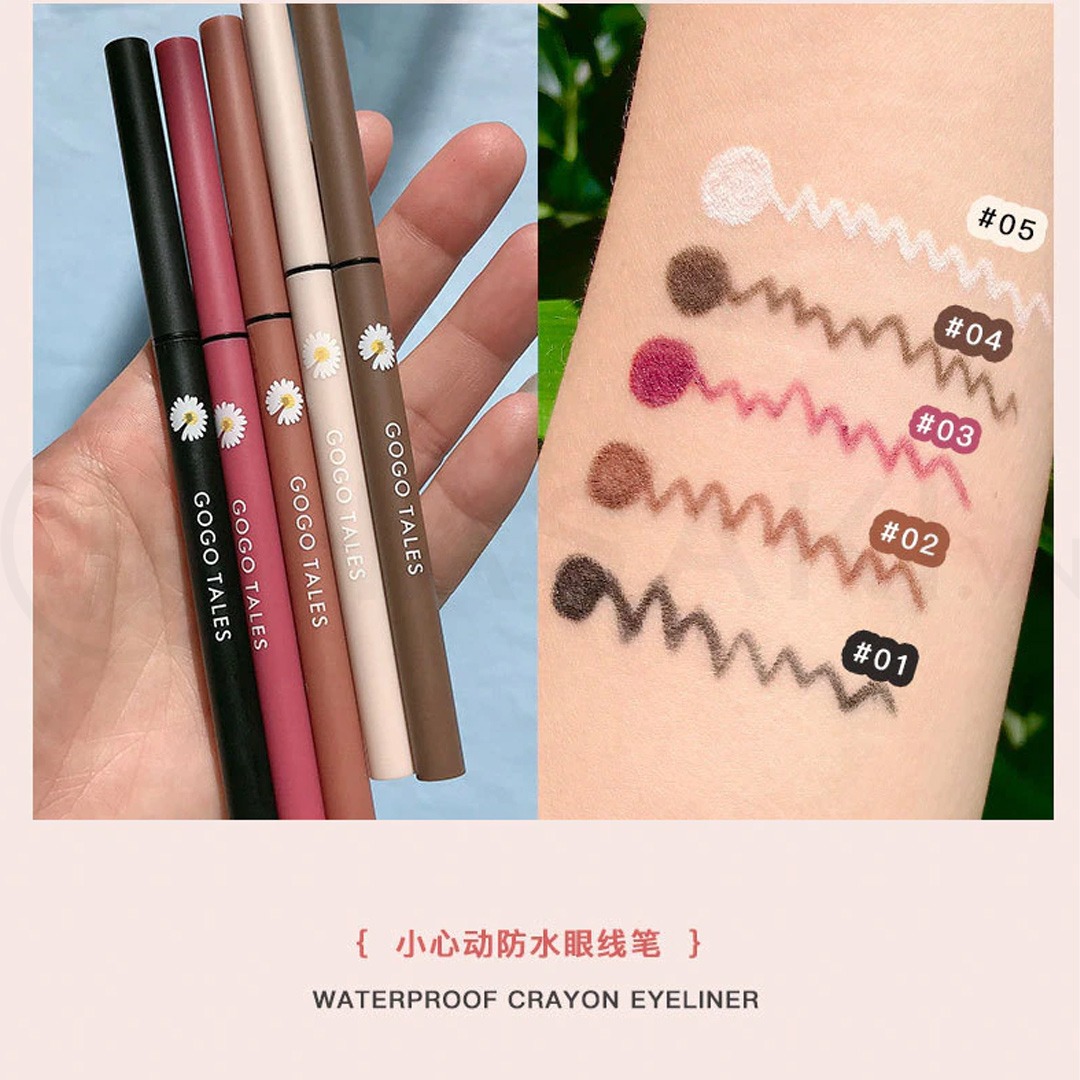 Chì Kẻ Mắt Gogo Tales Hoa Cúc Sắc Mảnh Lâu Trôi Waterproof Crayon Eyeliner 0.1g