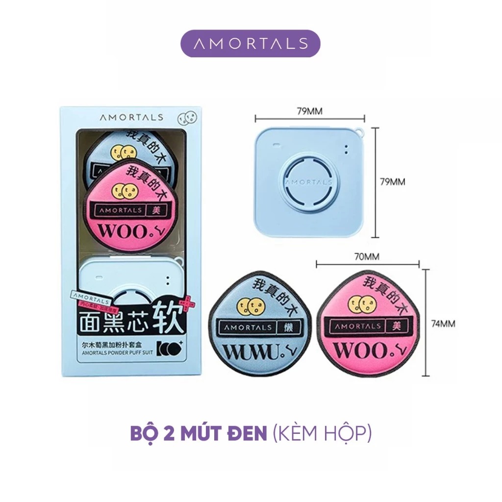 Set 2 Bông Mút Trang Điểm AMORTALS Powder Puff