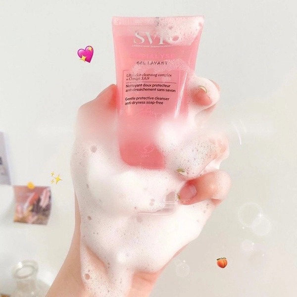 Gel Rửa Mặt SVR Không Xà Phòng Cho Da Khô, Nhạy Cảm Topialyse Gel Lavant (Hồng)