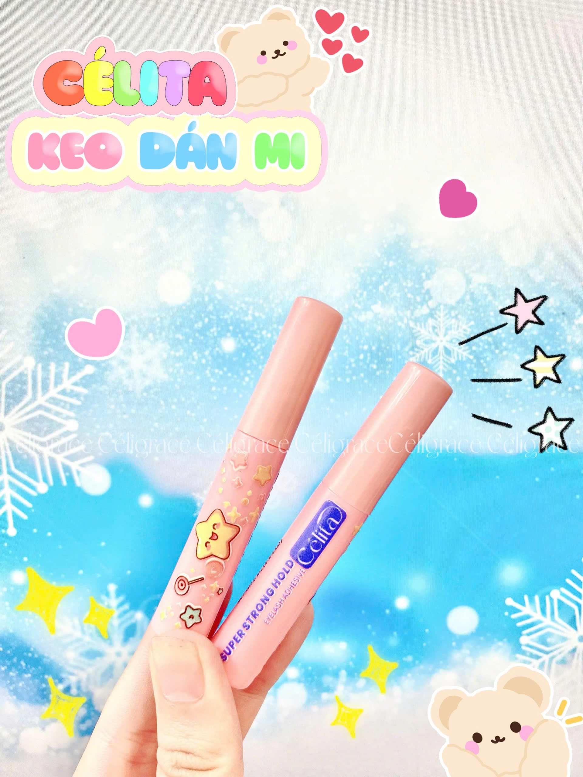 [TẶNG 10 NHẪN ĐỰNG KEO] Keo Dán Mi CÉLITA An Toàn, Nhanh Khô Lâu Trôi & Không Kích Ứng 5ml