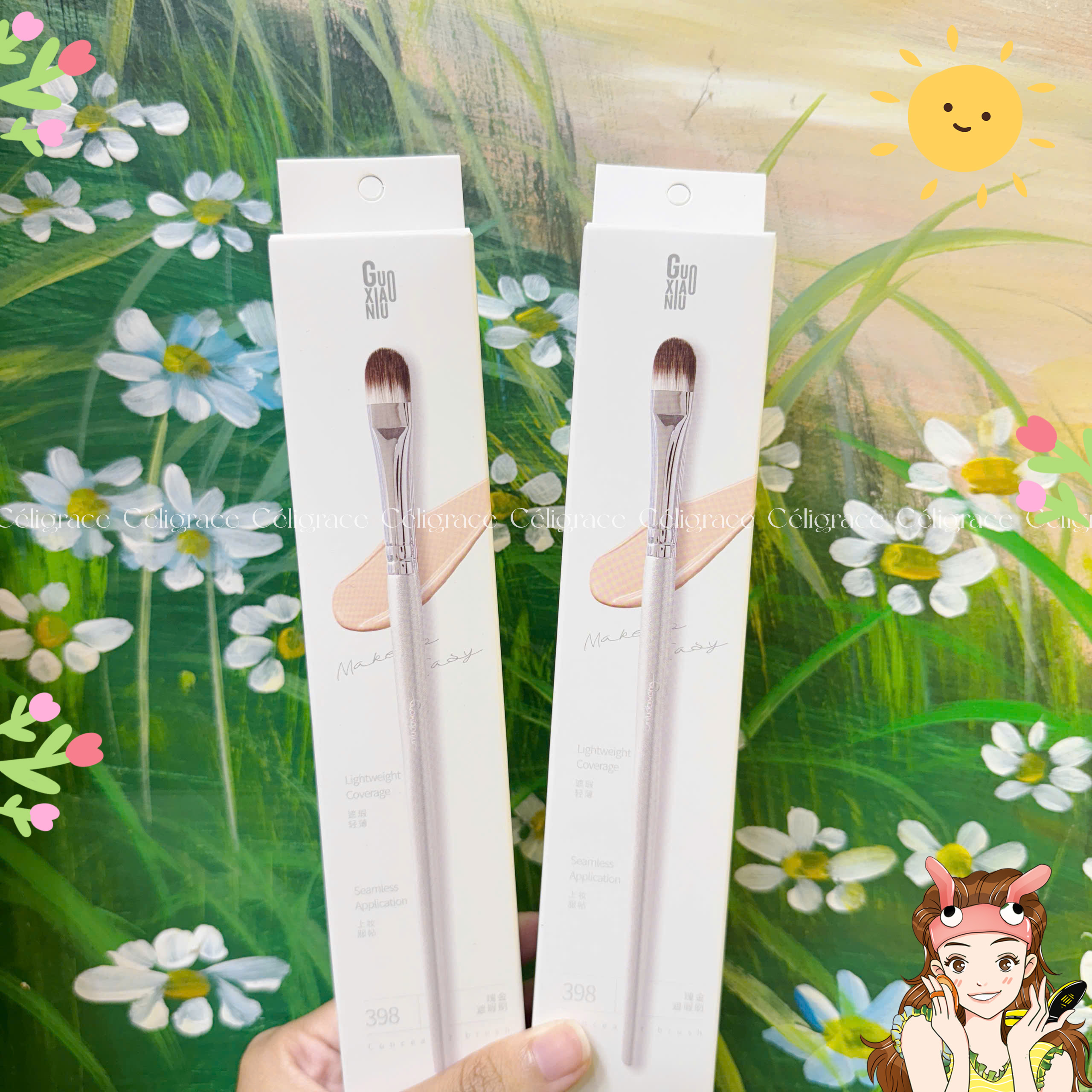 Cọ Che Khuyết Điểm GUOXIAONIU Rose Gold Concealer Brush #398