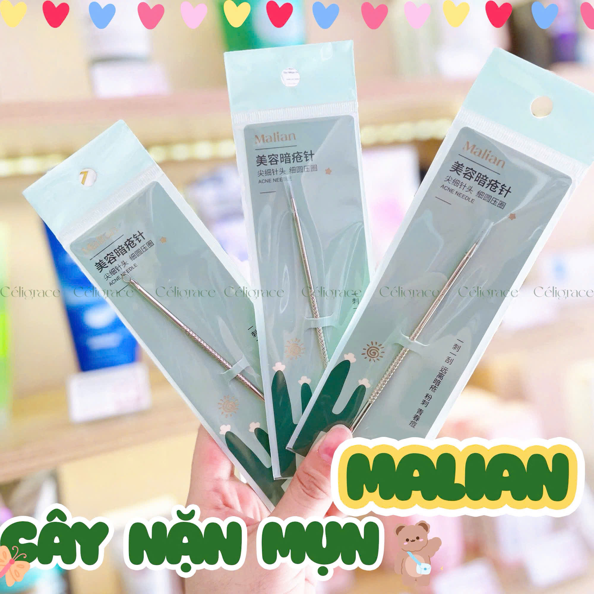 D5A - Cây Nặn Mụn MALIAN 2 Đầu Acne Tool