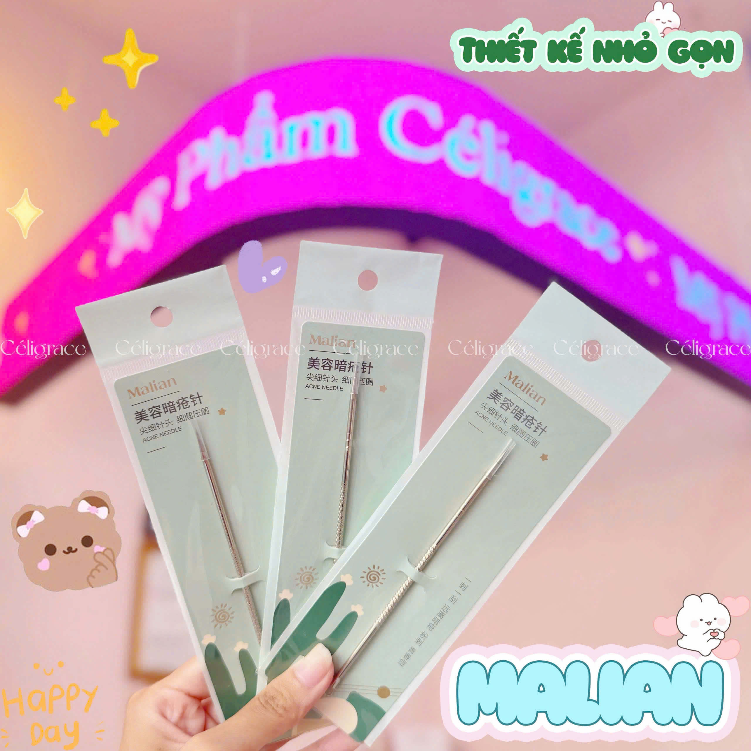 D5A - Cây Nặn Mụn MALIAN 2 Đầu Acne Tool