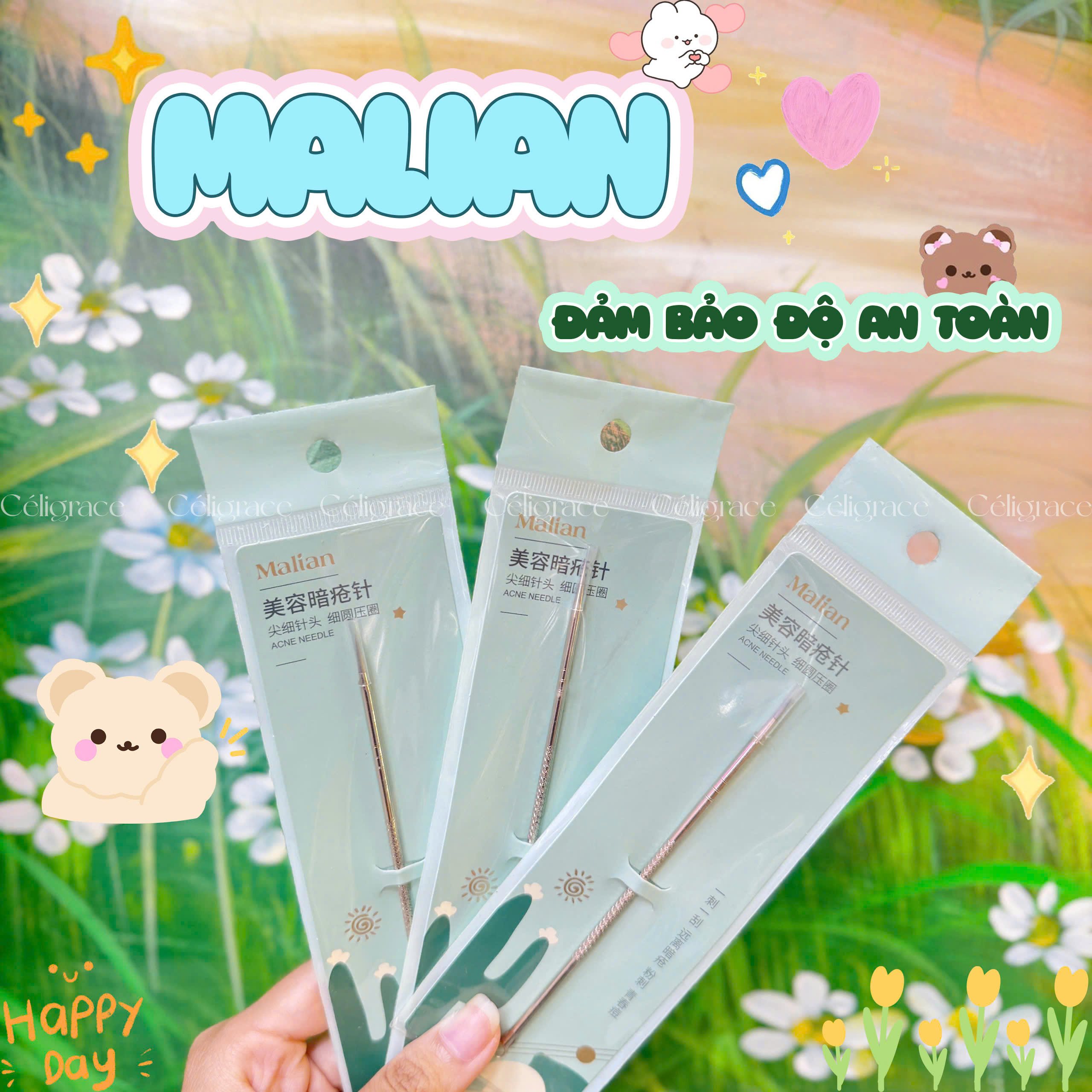 D5A - Cây Nặn Mụn MALIAN 2 Đầu Acne Tool