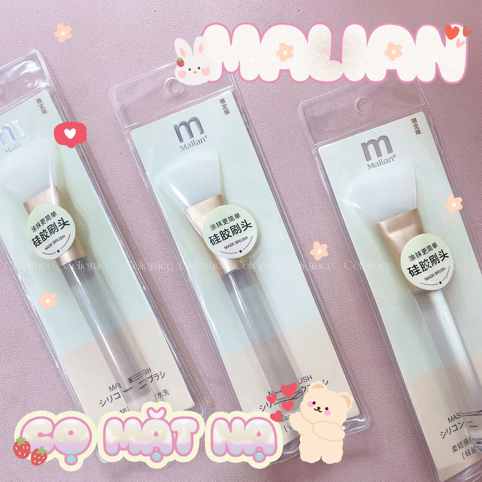 M-3104 - Cọ Mặt Nạ MALIAN Đầu Silicone Chuyên Dụng
