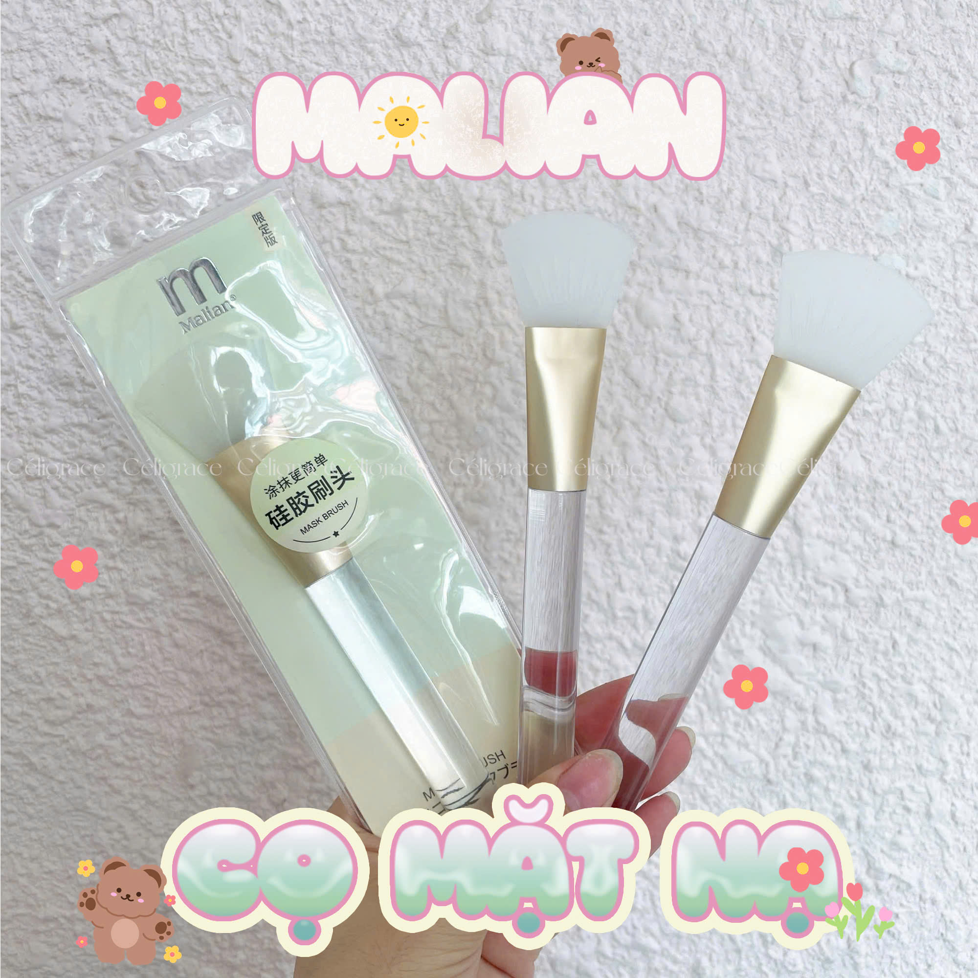 M-3104 - Cọ Mặt Nạ MALIAN Đầu Silicone Chuyên Dụng