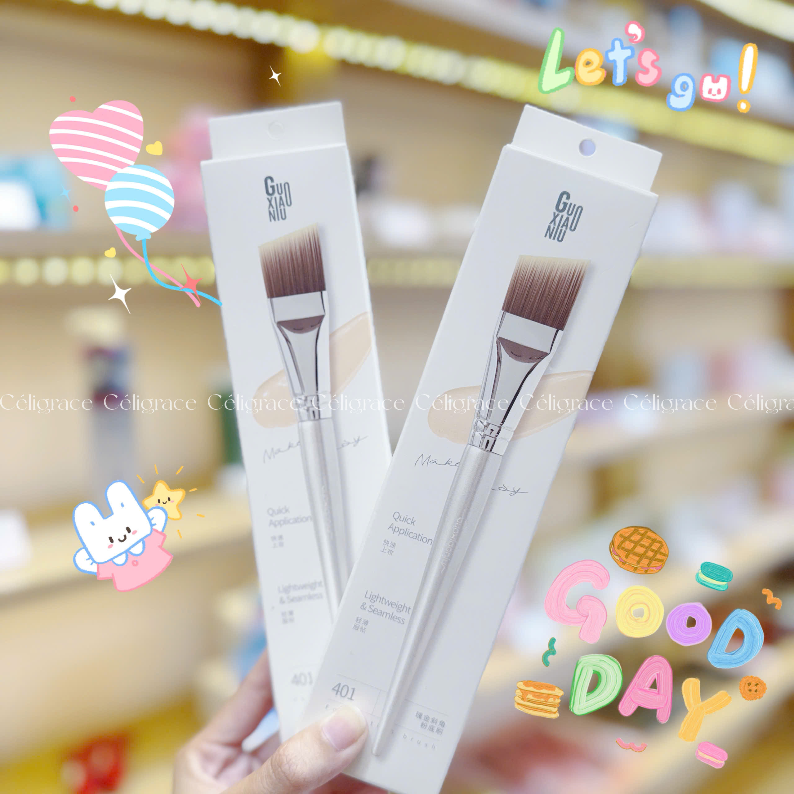 Cọ Tán Nền GUOXIAONIU Rose Gold Angled Foundation Brush #401