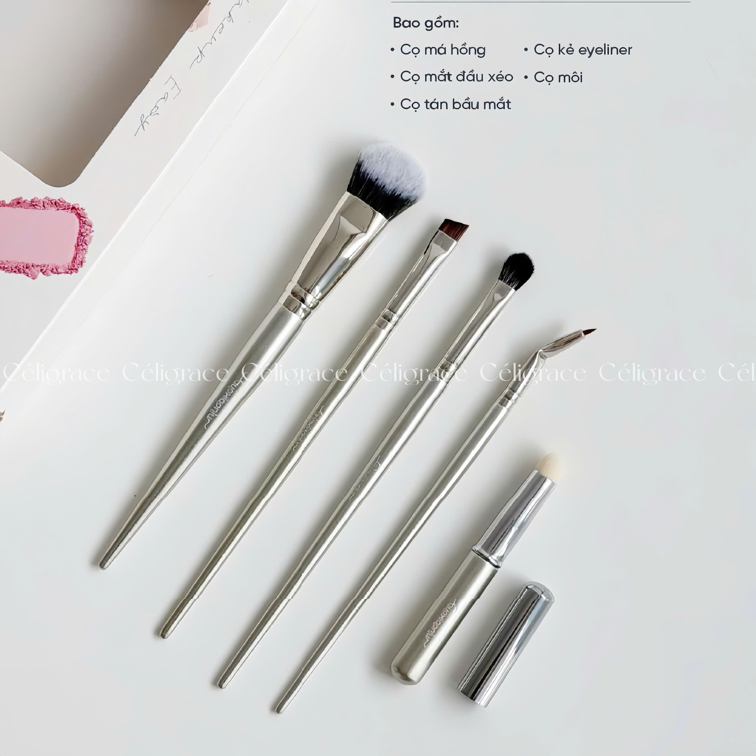 Bộ Cọ Cho Mắt & Má GUOXIAONIU Lông Siêu Mềm, Dễ Tạo Hiệu Ứng
