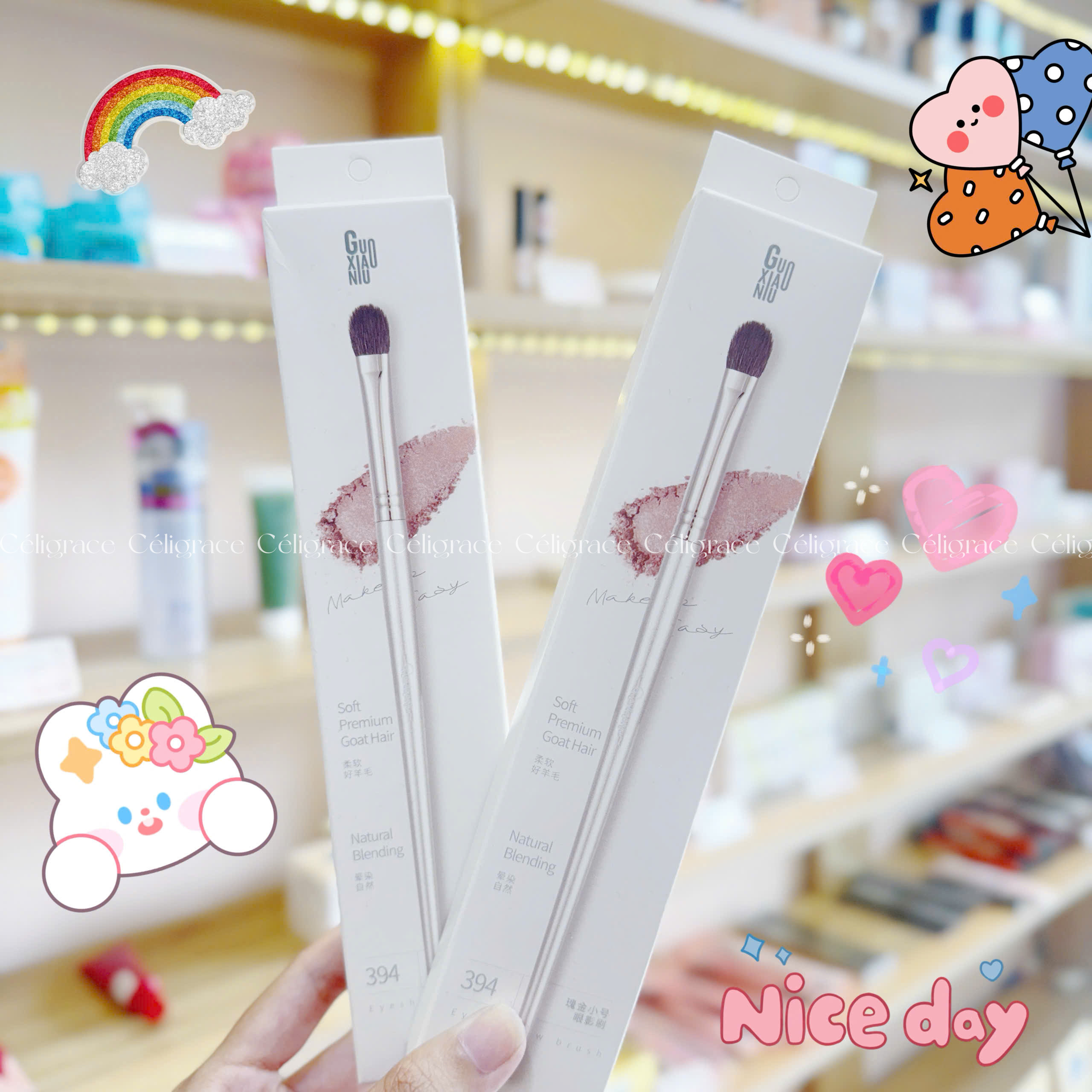 Cọ Phấn Mắt Nhỏ GUOXIAONIU Rose Gold Small Eyeshadow Brush #394