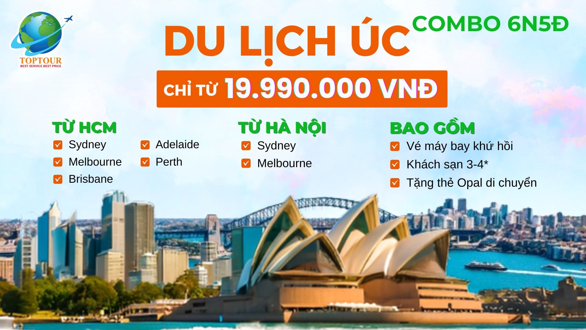 COMBO DU LỊCH ÚC MONO MELBOURNE 6N5Đ