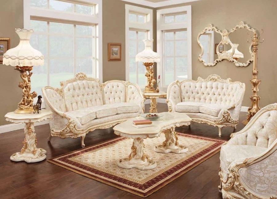 Bộ bàn ghế inox mạ vàng