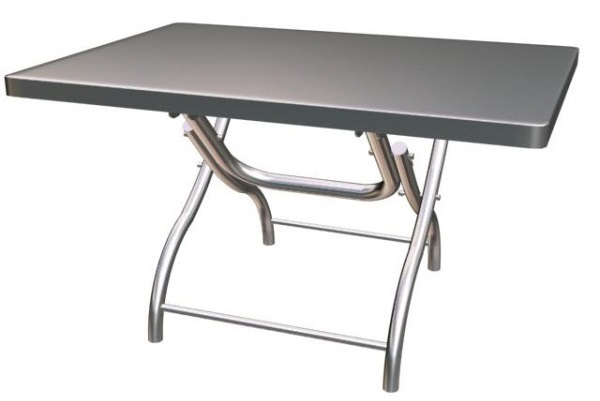 Bàn xếp inox hình chữ nhật