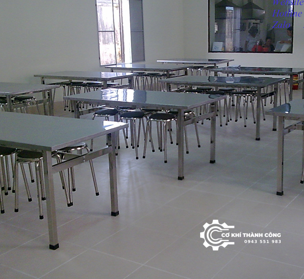 Gia công bàn ăn inox