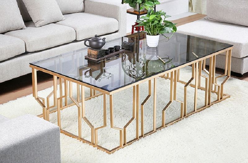 Bàn trà mạ vàng