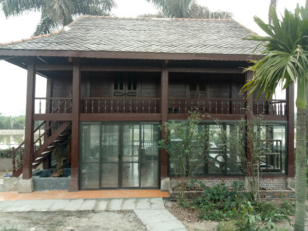 Công trình cửa nhôm Việt Pháp cho nhà gỗ tại Hà Nội