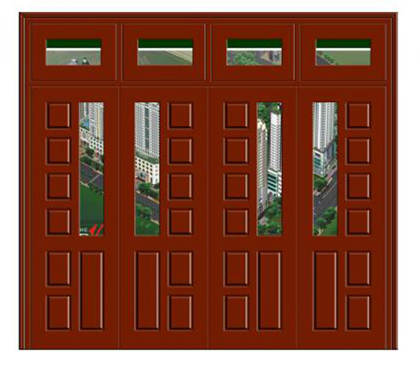 Cửa sắt màu vân gỗ