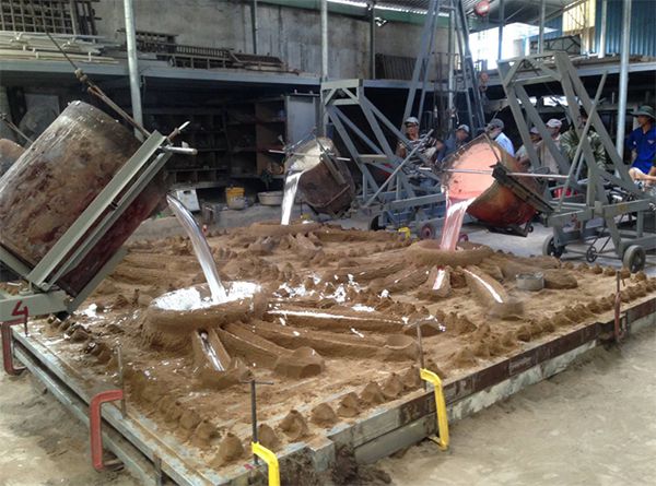 Quy trình các công đoạn sản xuất một bộ cổng nhôm đúc