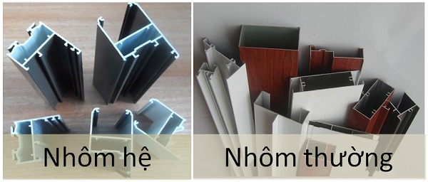 Phân biệt cửa nhôm hệ cao cấp và cửa nhôm thường giá rẻ