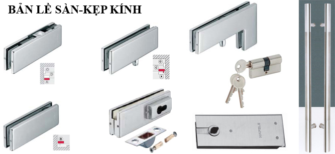 Tìm hiểu phụ kiện cửa kính cường lực