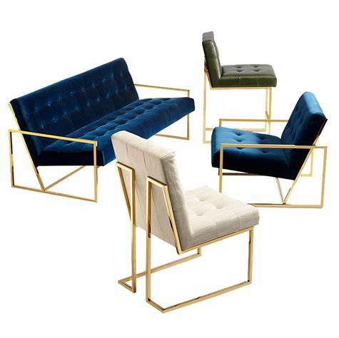 Ghế inox mạ vàng