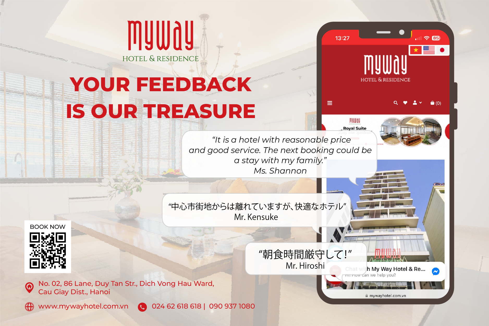 5 Lý Do MyWay Hotel & Residence Là Lựa Chọn Hàng Đầu Cho Khách Công Tác Tại Hà Nội