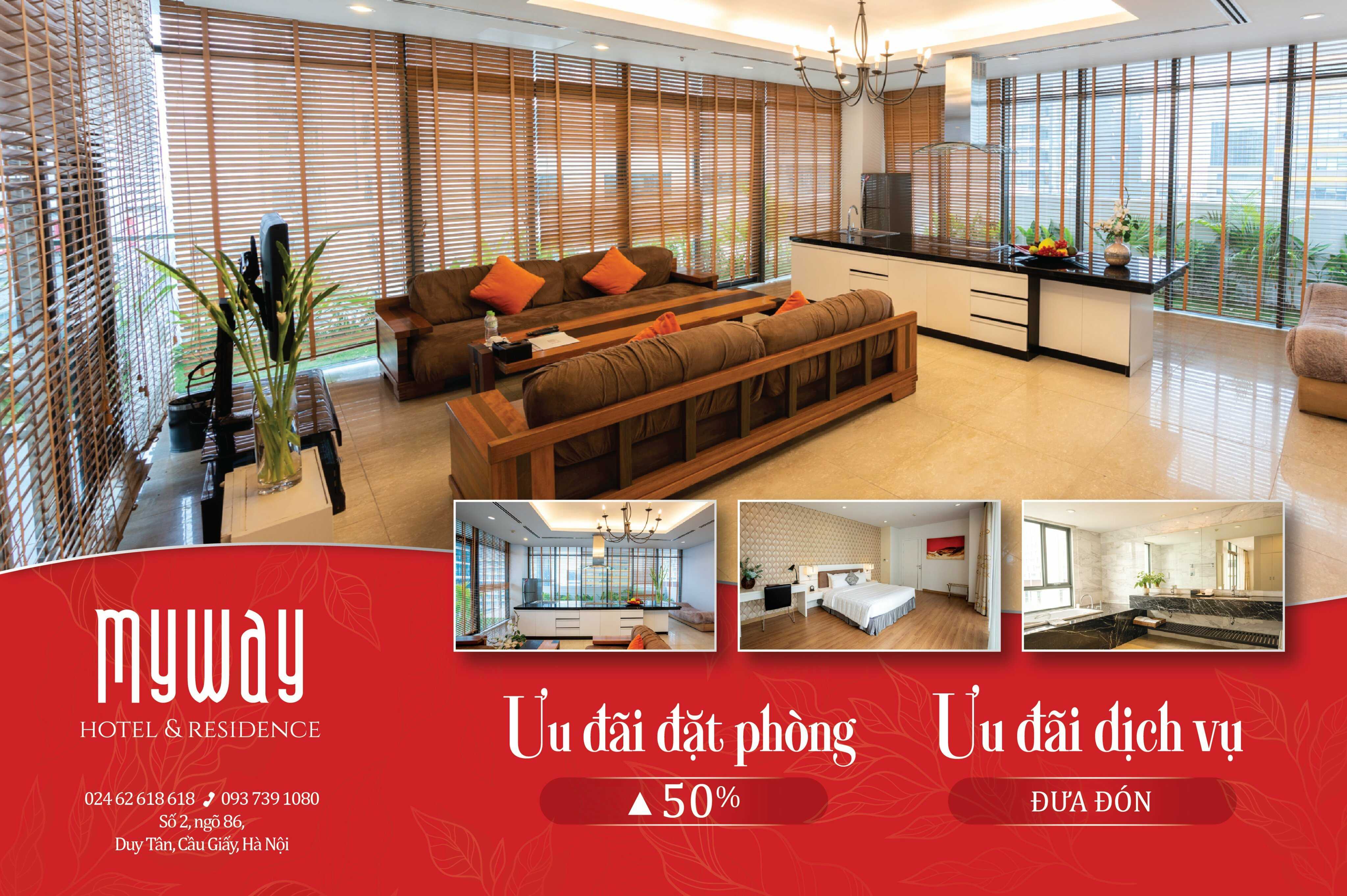 ƯU ĐÃI ĐẶT PHÒNG TẠI MY WAY HOTEL & RESIDENCE