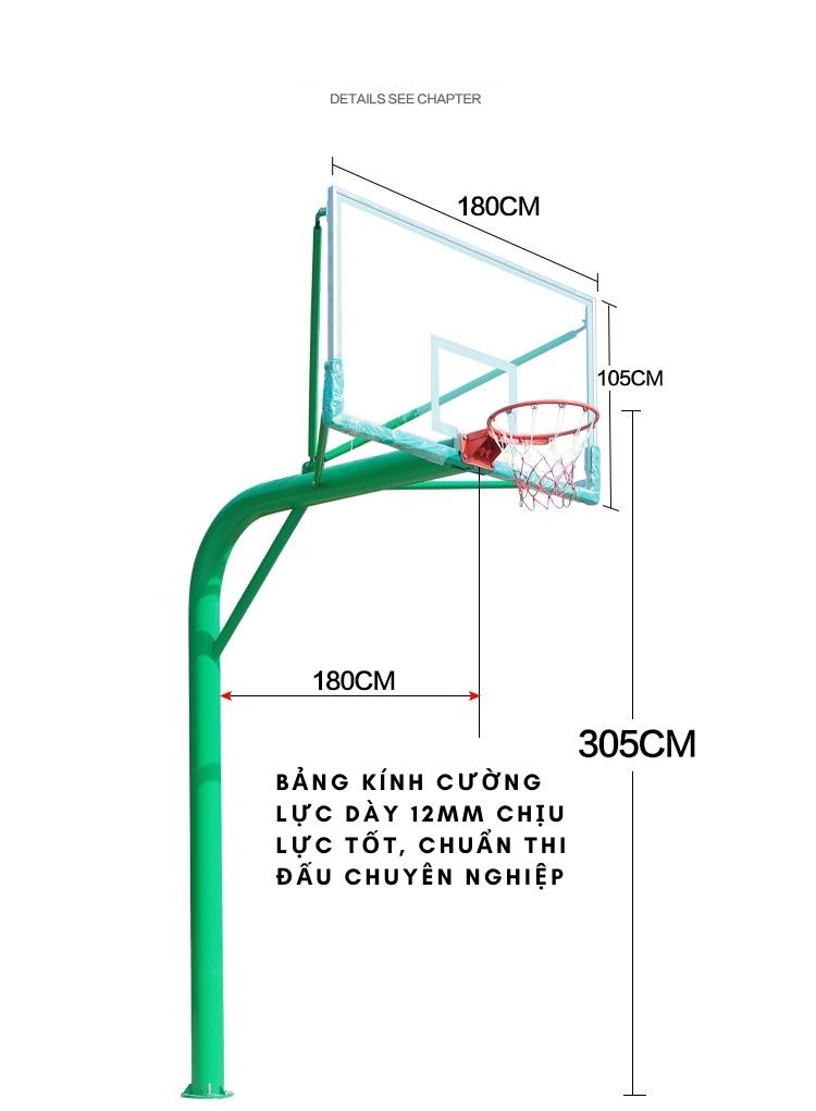 Cột bóng rổ cao bao nhiêu mét? Tiêu chuẩn và gợi ý lựa chọn