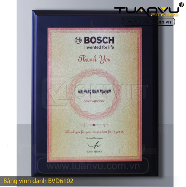 Bảng vinh danh BVD6102