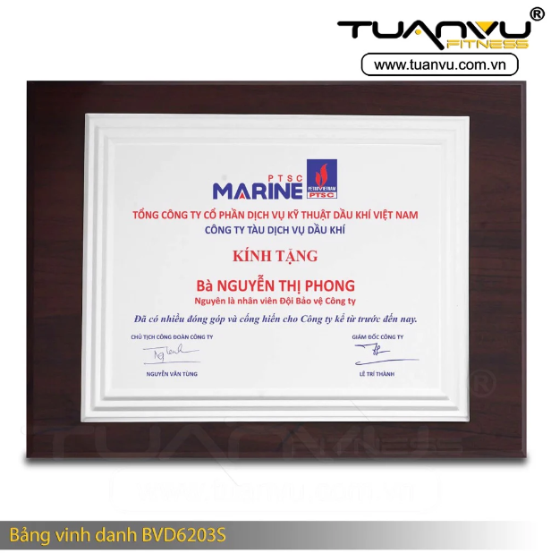 Bảng vinh danh BVD6203S