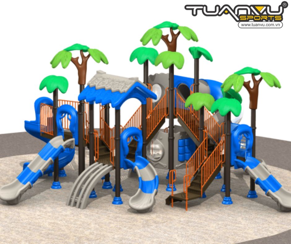 Bộ nhà cây mầm non ngoài trời 2 tầng