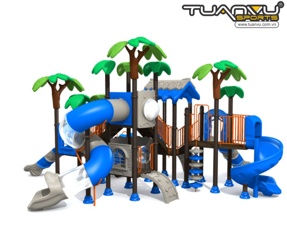 Bộ nhà cây mầm non ngoài trời 2 tầng