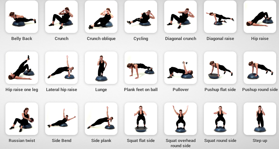 Bóng bosu - Bóng nửa