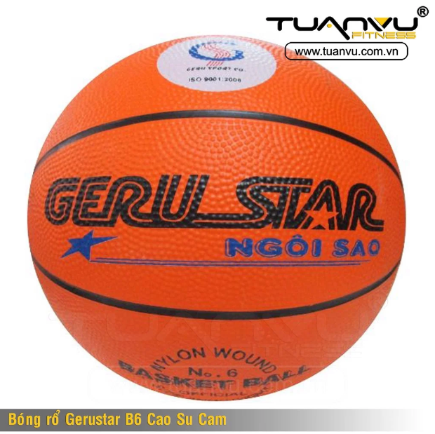 Bóng Rổ Gerustar B6 Cao Su Cam