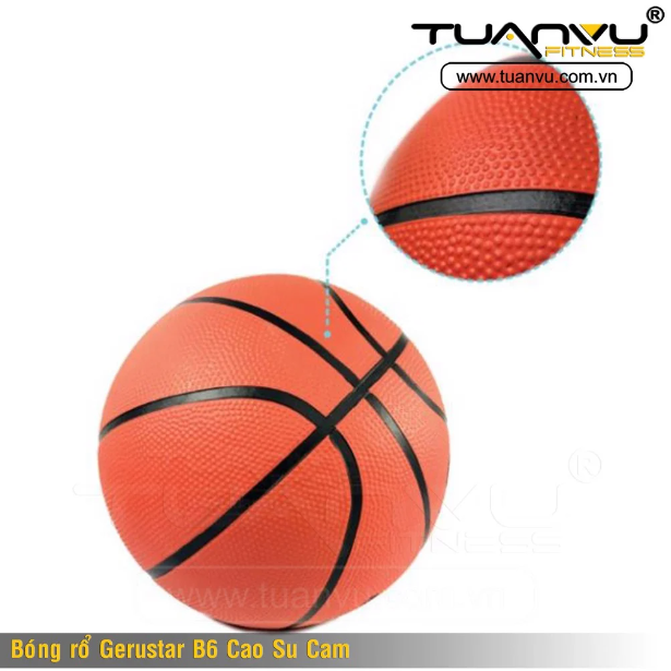 Bóng Rổ Gerustar B6 Cao Su Cam