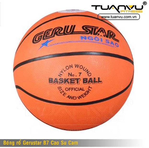 Bóng Rổ Gerustar B7 Cao Su Cam