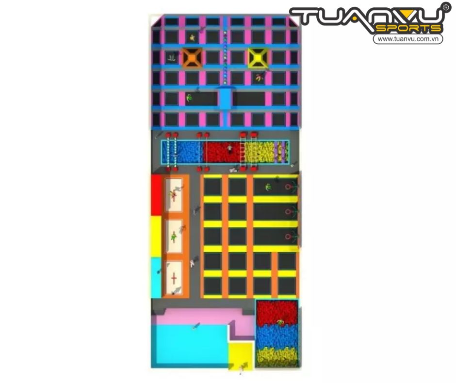 Công viên bạt nhún trong nhà KP-BC160929