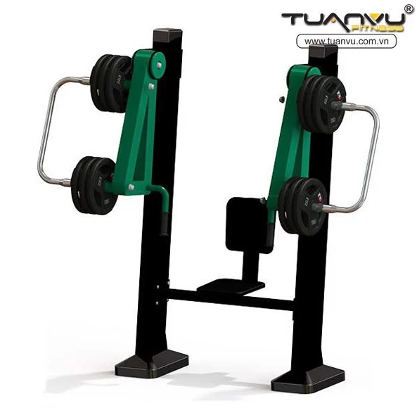 Dụng cụ tập thể lực ngoài trời ngồi đẩy ngực TVQDTL002