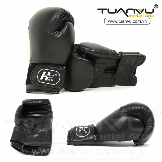 Găng tay boxing chữ H màu đen