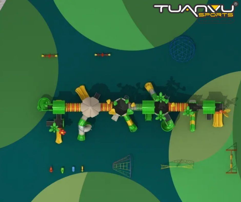 Khu vui chơi ngoài trời mầm non Jungle Series 3 tầng