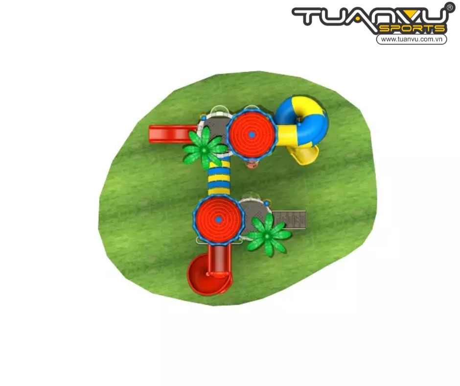 Lâu đài sân chơi ngoài trời mờ ảo