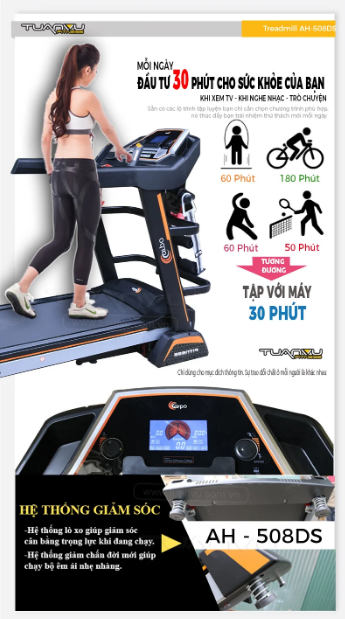 Máy chạy bộ gia đình CARPO AH508DS