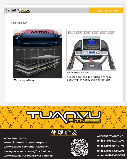 Máy chạy gia đình Carpo AH301