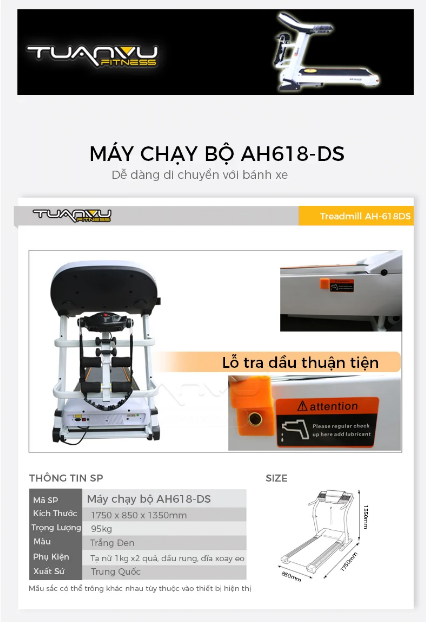 Máy chạy gia đình CARPO AH618DS